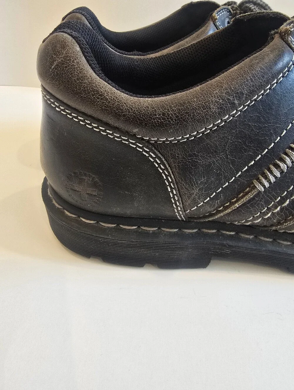 Vtg Y2K Dr. Martens Buckle Collab Drake Chunky Gray Brown Lace Up Shoes Size 11
